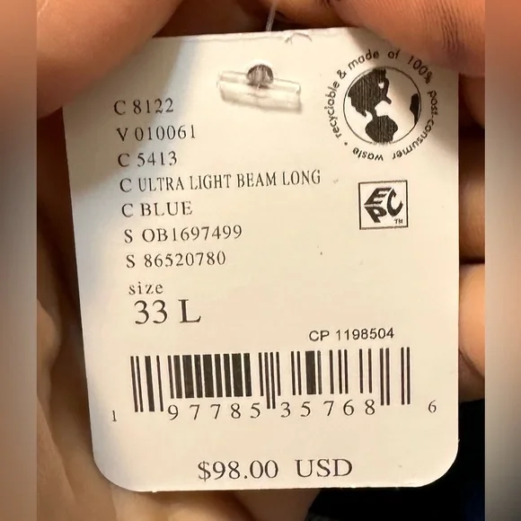 NWT Free People We The Free Good Luck Mid-Rise Barrel Jeans size 33 long - Picture 9 of 9